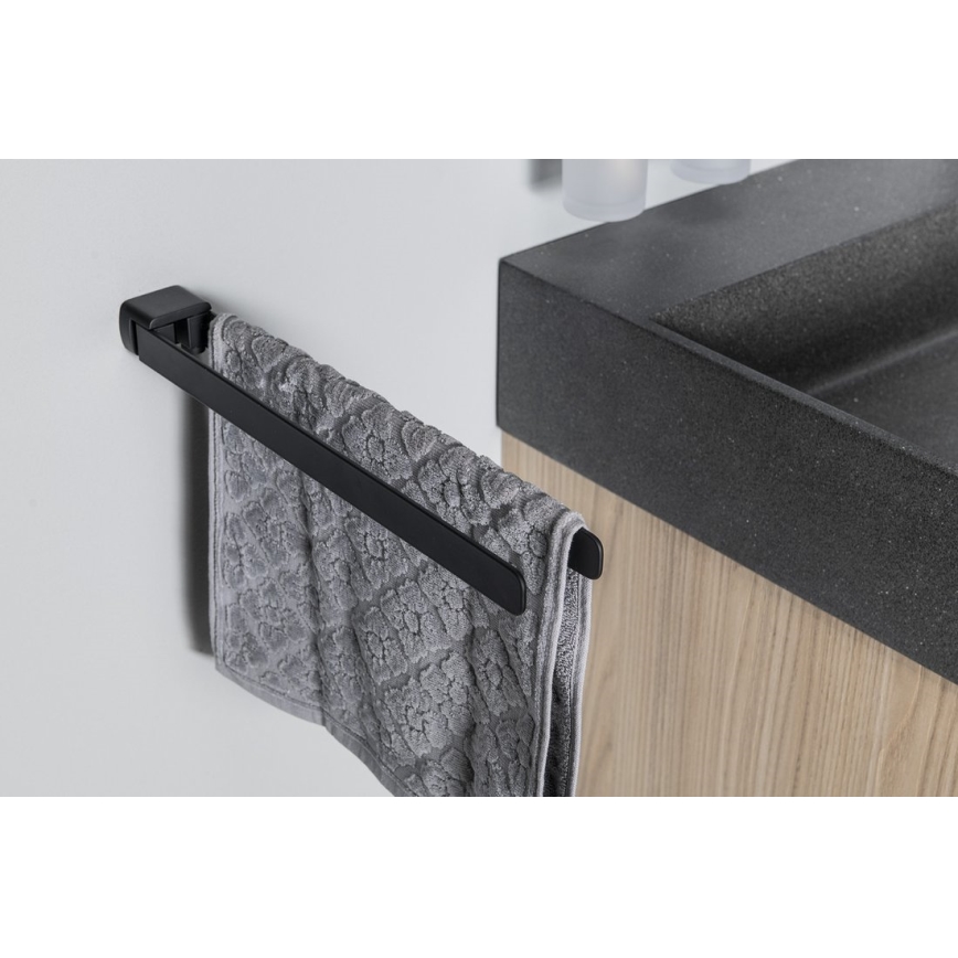 Gedy - Muur roterend handdoek houder PIRENEI 36 cm mat zwart