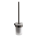 Gedy - Muurbevestigde WC-borstel PIRENEI melkglas/metallic grijs