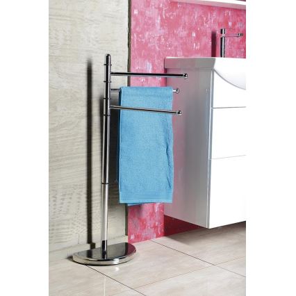 Gedy - Pied avec porte-serviettes HIBISCUS 90,5 cm chrome brillant