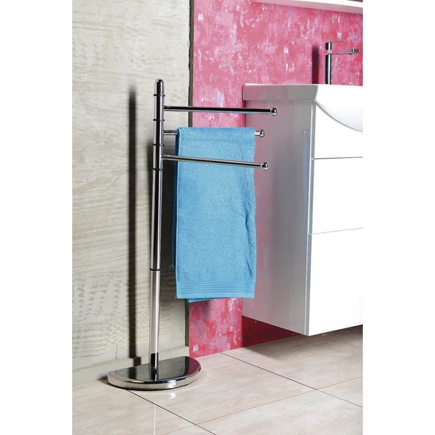 Gedy - Pied avec porte-serviettes HIBISCUS 90,5 cm chrome brillant