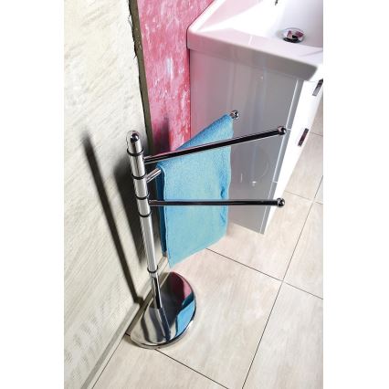 Gedy - Pied avec porte-serviettes HIBISCUS 90,5 cm chrome brillant