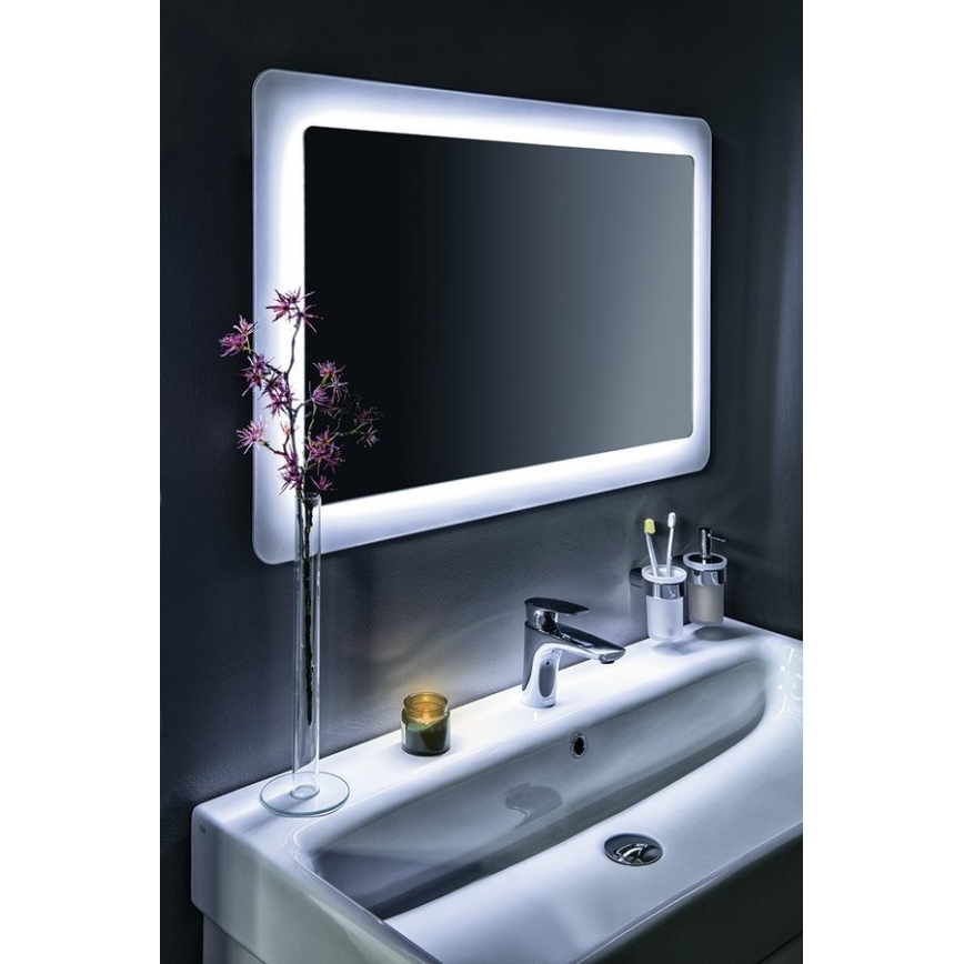 Gedy - Porte-brosse à dents mural PIRENEI blanc de lait verre/chrome brillant