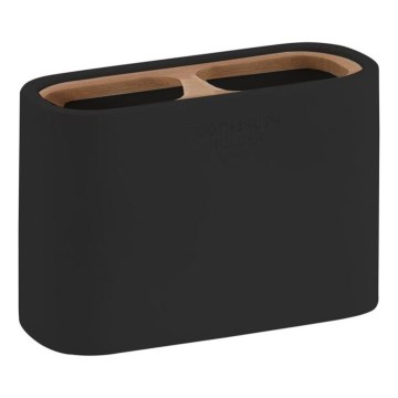 Gedy - Porte-brosse à dents NINFEA noir/bambou
