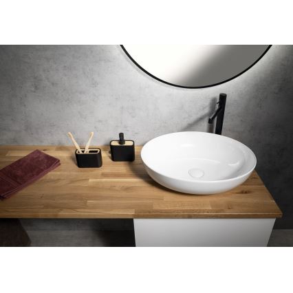 Gedy - Porte-brosse à dents NINFEA noir/bambou
