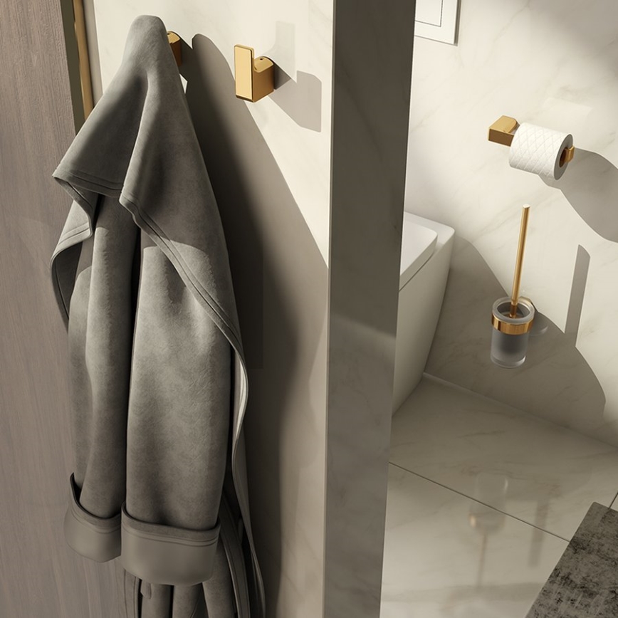 Gedy - Porte-rouleau de papier toilette PIRENEI doré