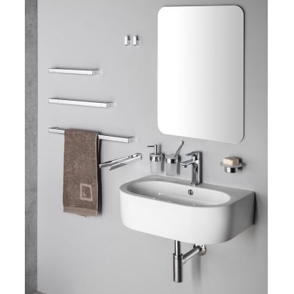 Gedy - Porte-savon mural PIRENEI verre opalin/chrome brillant