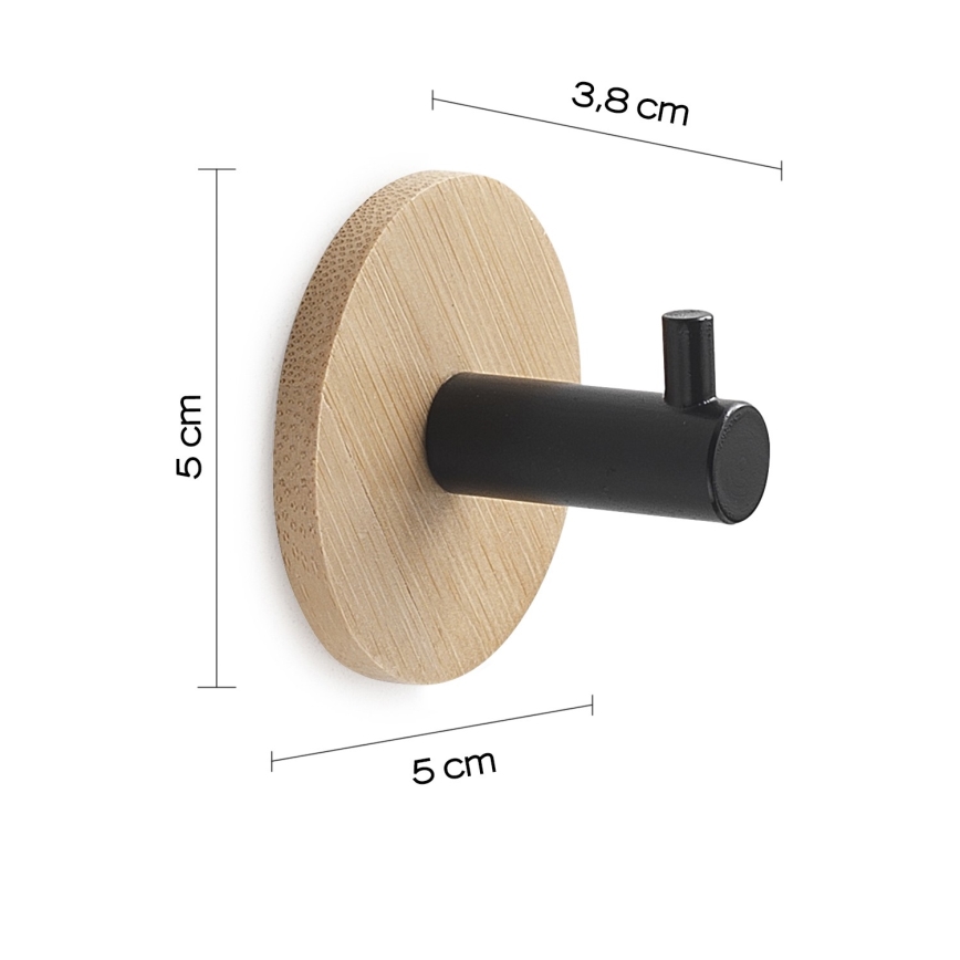 Gedy - Porte-serviettes autocollant HIMALAYA noir/bambou