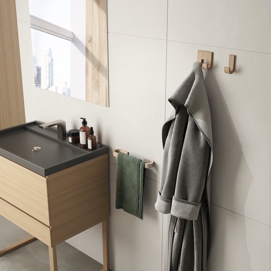 Gedy - Porte-serviettes mural HIMALAYA 7x30 cm bambou/beige