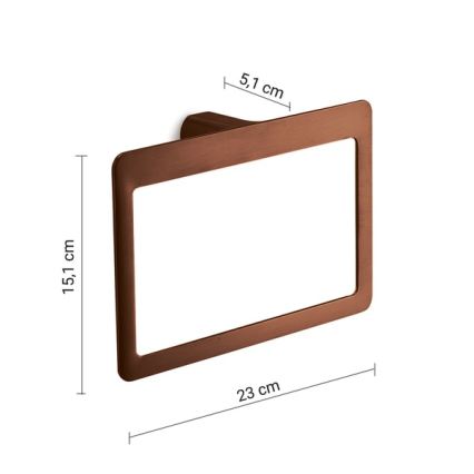 Gedy - Porte-serviettes mural PIRENEI 15 x 23 cm bronze