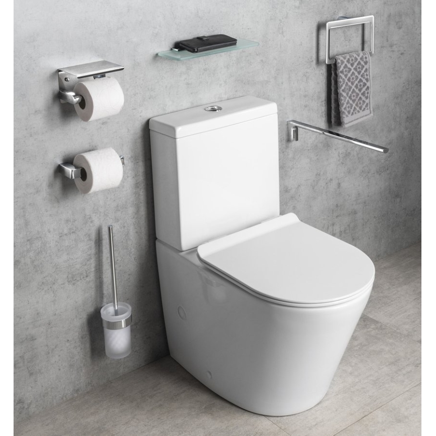 Gedy - Porte-serviettes mural PIRENEI 6,6x41 cm chromé brillant