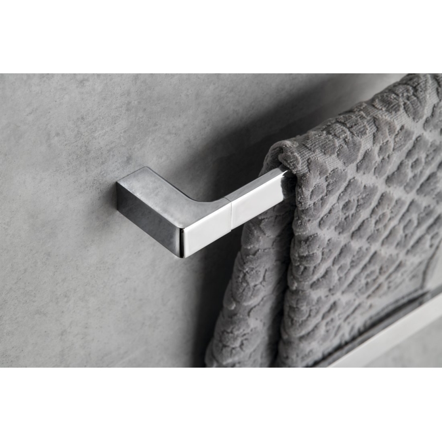 Gedy - Porte-serviettes mural PIRENEI 6,6x60 cm chromé brillant
