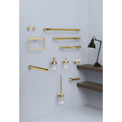 Gedy - Porte-serviettes mural pivotant PIRENEI 35,9 cm doré