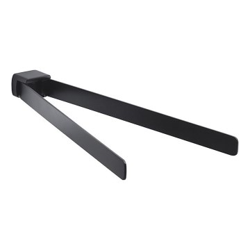 Gedy - Porte-serviettes rotatif mural PIRENEI 36 cm noir mat