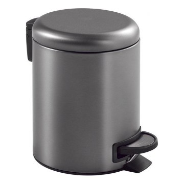 Gedy - Poubelle POTTY 3 l, fermeture amortie, gris métallisé
