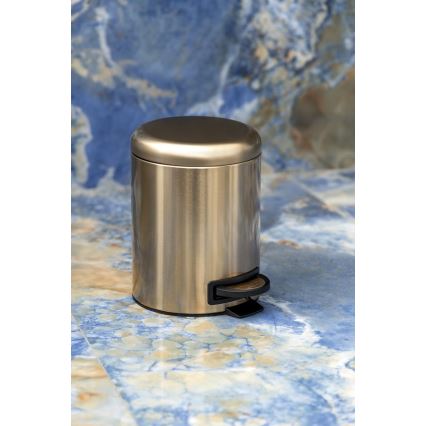 Gedy - Poubelle POTTY 5 l à fermeture amortie, dorée mate