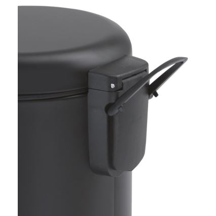 Gedy - Poubelle POTTY 5 l à fermeture douce, noir mat