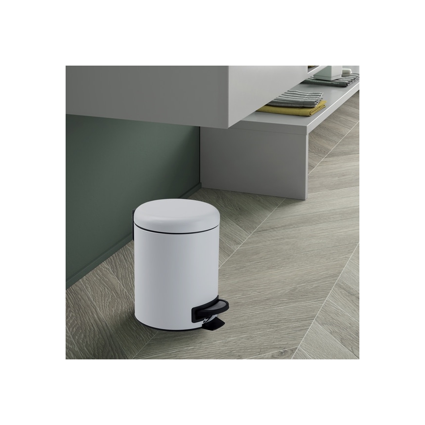 Gedy - Prullenbak POTTY 3 l met zachte sluiting, wit