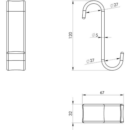 Gedy - Radiatorhaak doorzichtig/thermoplastisch