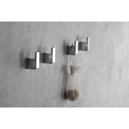 Gedy - SET 2x Muurhaak PIRENEI glanzend chroom
