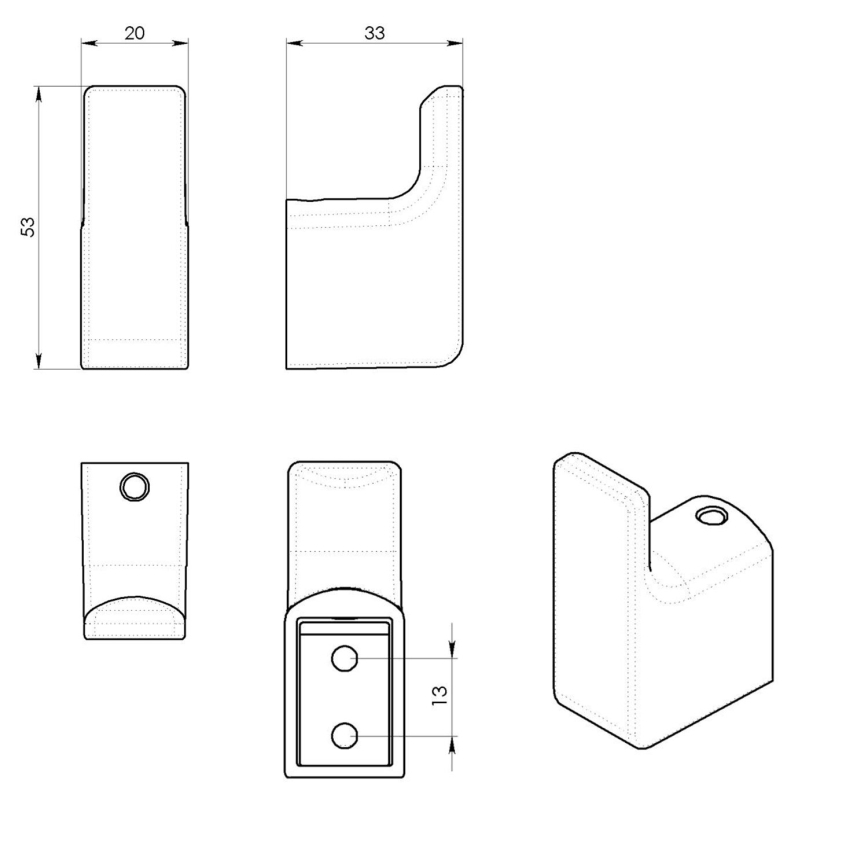 Gedy - SET 2x Muurhaak PIRENEI glanzend chroom