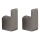 Gedy - SET van 2 muurhaken PIRENEI metallic grijs