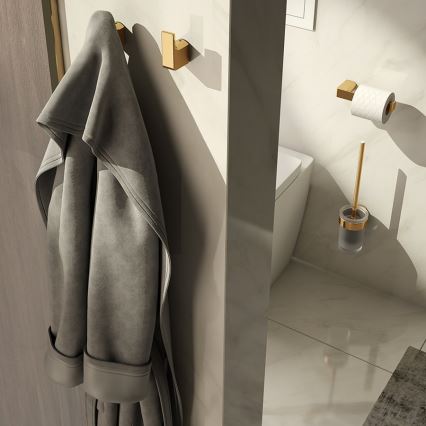 Gedy - Set van 2 wandhaken PIRENEI mat goud