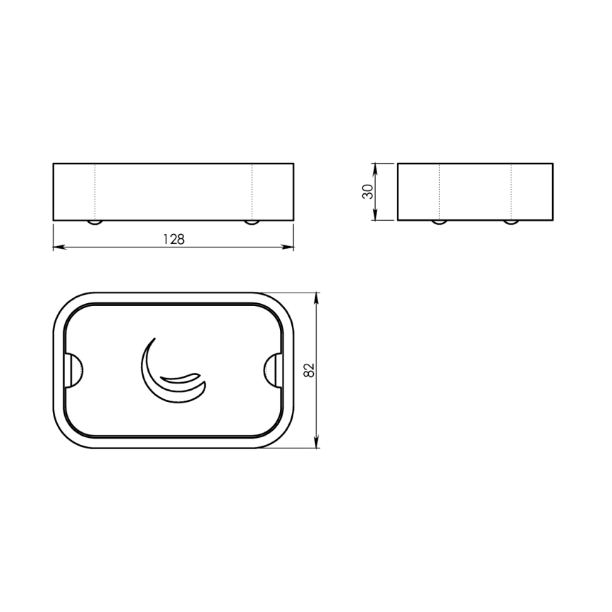 Gedy - Soap dish NINFEA wit/bamboe
