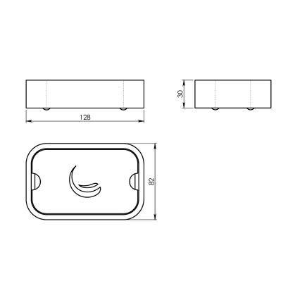 Gedy - Soap dish NINFEA zwart/bamboe
