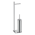 Gedy - Staande wc-borstel met toiletpapierhouder TRILLY glanzend chroom