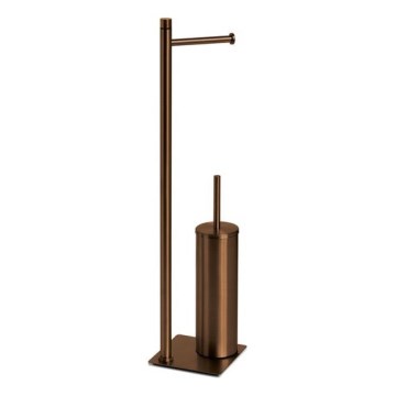 Gedy - Support pour papier toilette et brosse WC TRILLY bronze