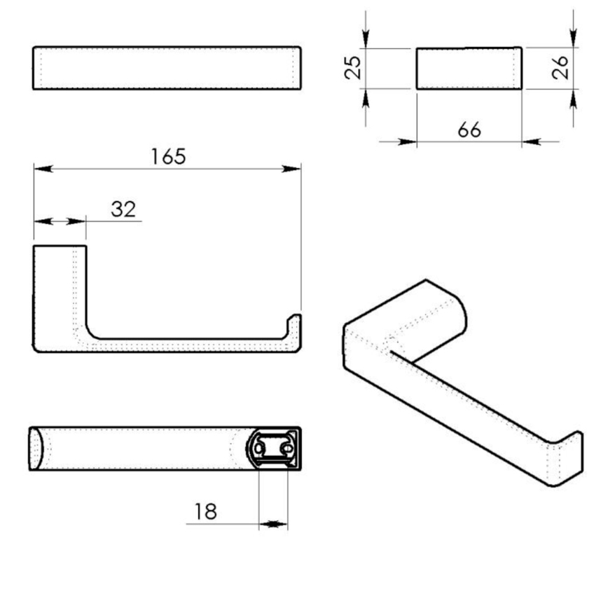 Gedy - Toiletrolhouder PIRENEI goudkleurig