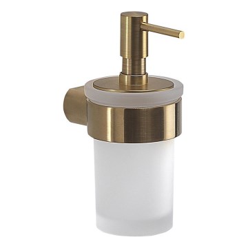 Gedy - Wandgemonteerde zeepdispenser PIRENEI 110 ml opaalglas/mat goud