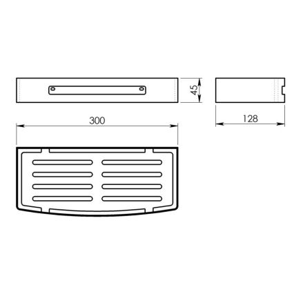 Gedy - Wandplank voor in de douche SMART 30x12,8 cm mat goudkleurig