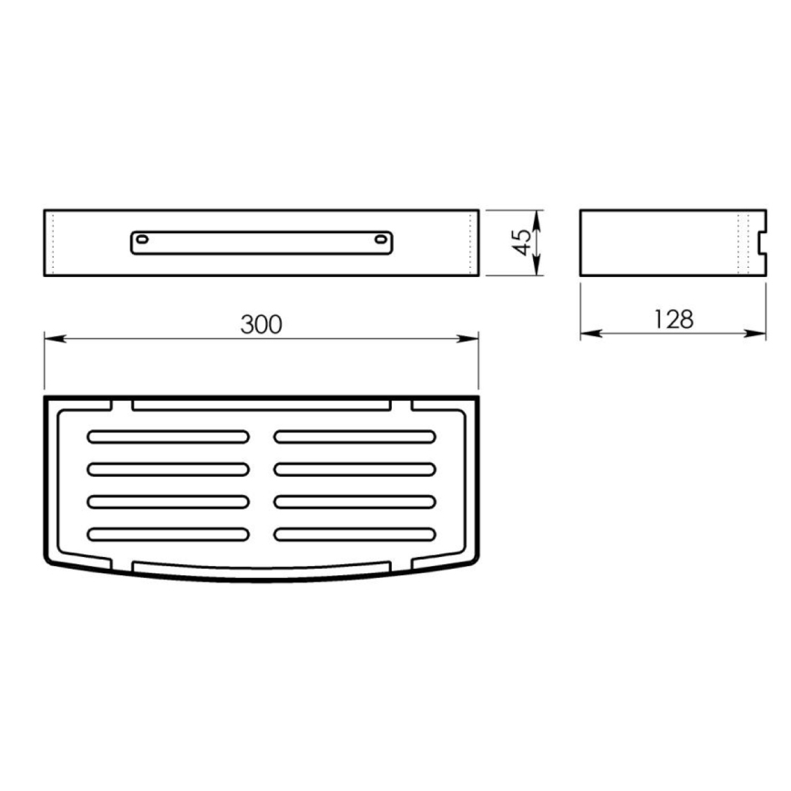 Gedy - Wandplank voor in de douche SMART 30x12,8 cm mat goudkleurig