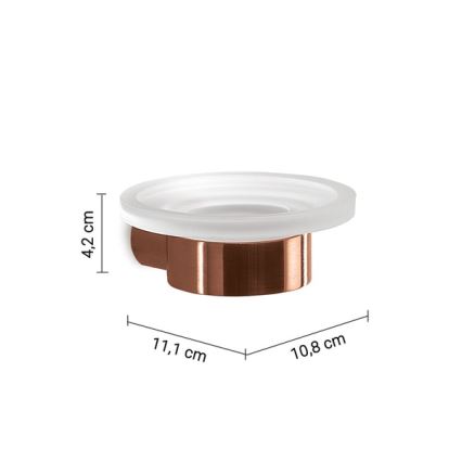 Gedy - Wandzeepbakje PIRENEI melkglas/bronskleurig