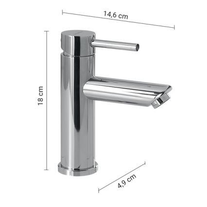 Gedy - Wastafelkraan GARDA 18 cm glanzend chroom