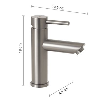 Gedy - Wastafelkraan GARDA 18 cm mat chroom