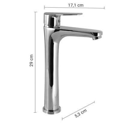 Gedy - Wastafelmengkraan COMO 29 cm glanzend chroom