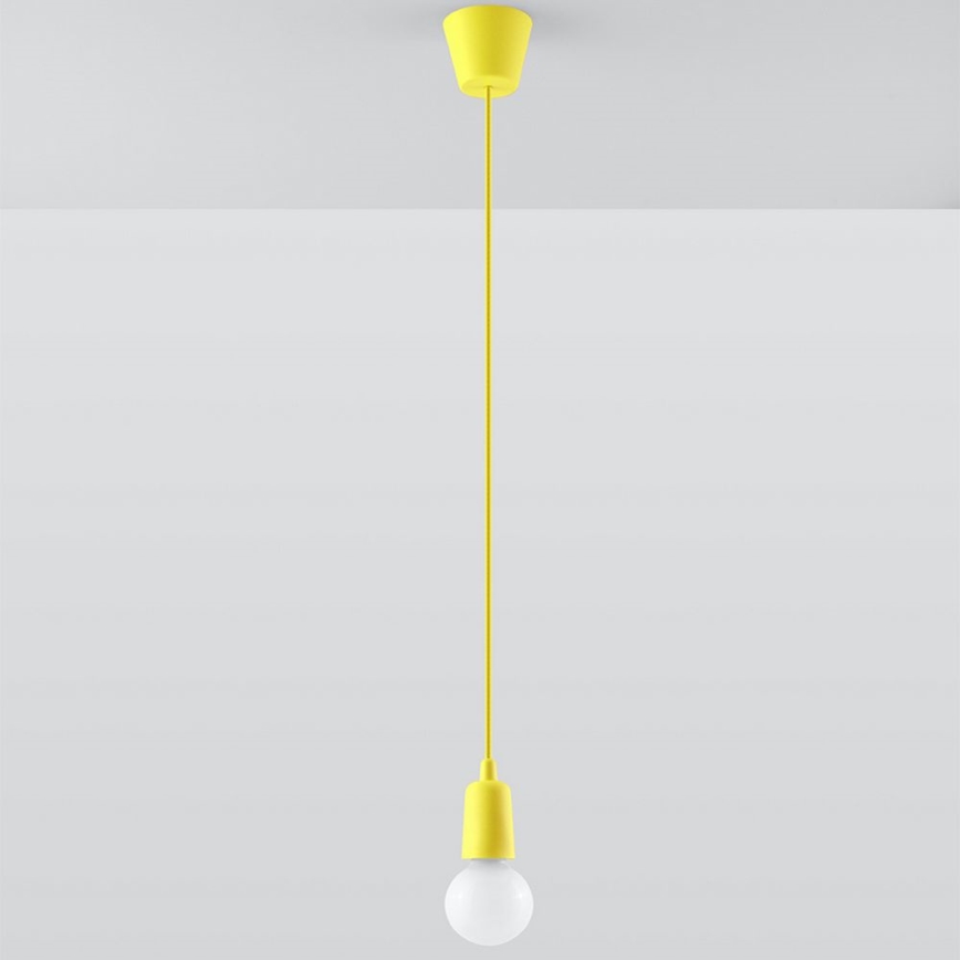Gele Hanglamp DIEGO 1x E27 / 60W / 230V