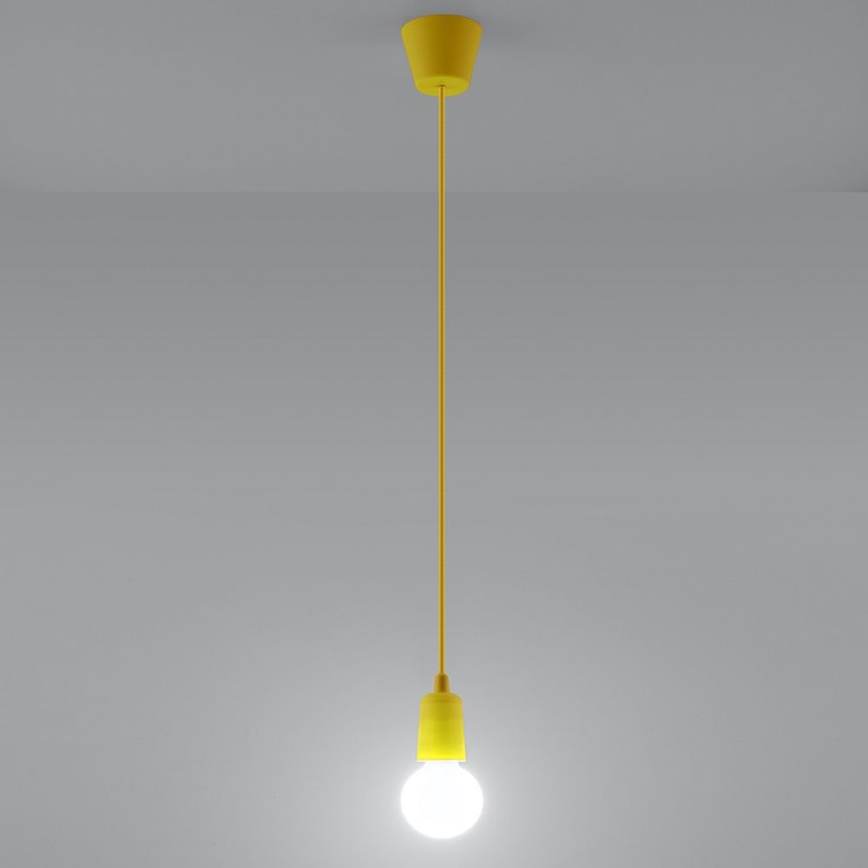 Gele Hanglamp DIEGO 1x E27 / 60W / 230V