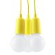 Gele lampen aan koord DIEGO 3xE27 / 60W / 230V