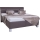 Gestoffeerd bed ALIS 180x200 cm met matras en praktische opbergruimte, bruin