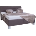 Gestoffeerd bed ALIS 180x200 cm met opbergruimte, zonder matras, bruin
