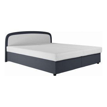 Gestoffeerd bed MALIA 160x200 met binnenveringsmatras en opbergruimte, grijs