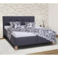 Gestoffeerd bed MARIA 180x200 cm met matras en opbergruimte, grijs