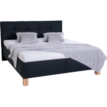 Gestoffeerd bed MARIA 180x200 cm met opbergruimte, zonder matras — antraciet