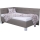 Gestoffeerd bed MARIA PETITE 120x200 cm met opbergruimte, zonder matras, taupe