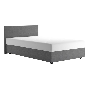 Gestoffeerd bed met een opslagruimte en matras DARIA 120x200 cm grijs