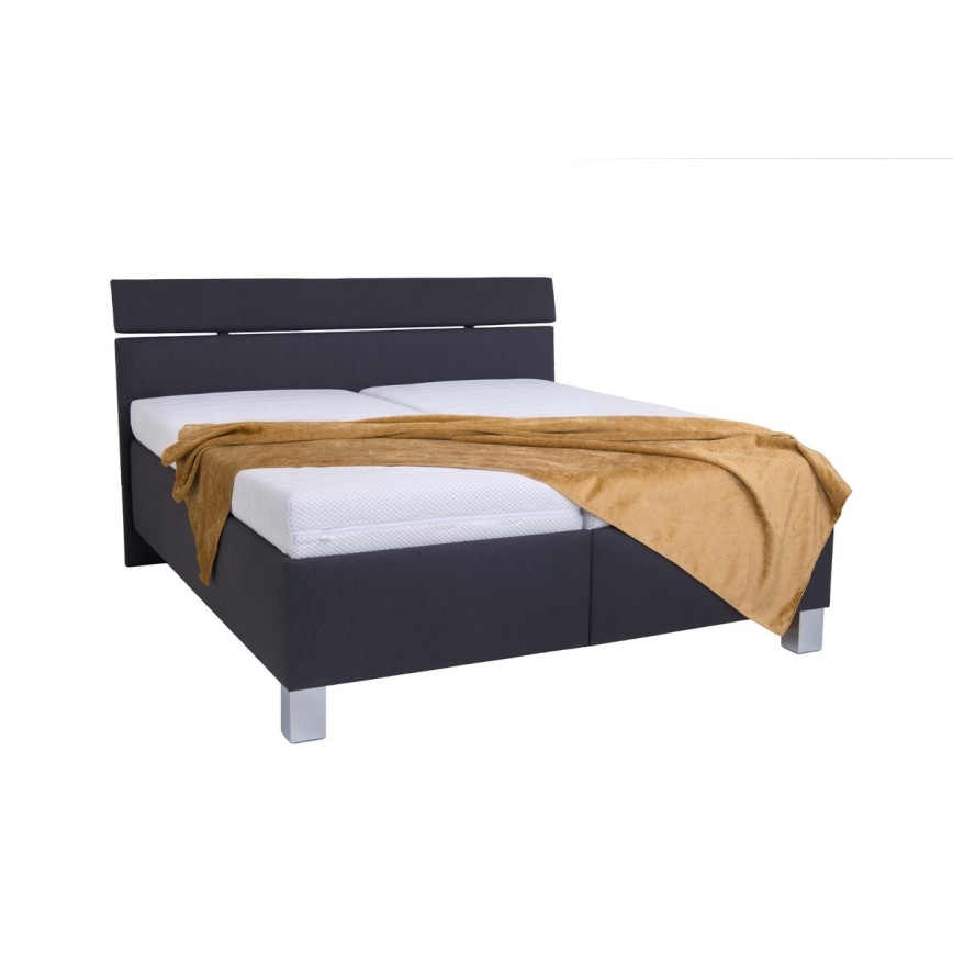 Gestoffeerd bed met een opslagruimte zonder matras ALIS 180x200 cm antraciet