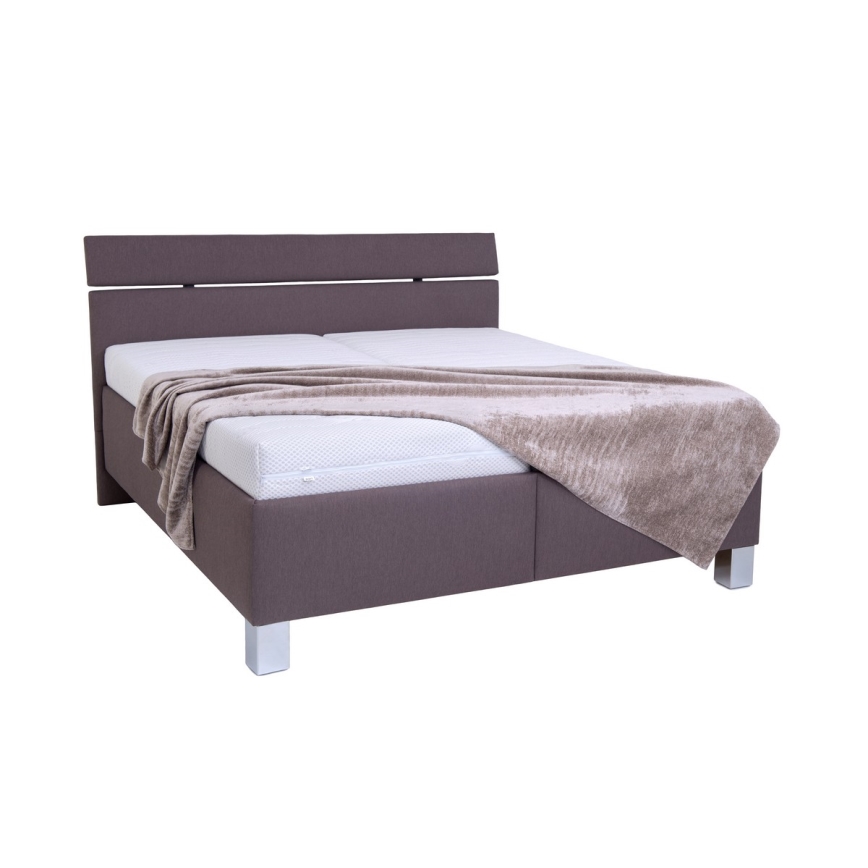 Gestoffeerd bed met een opslagruimte zonder matras ALIS 180x200 cm bruin